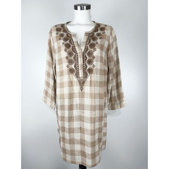 Soft Surroundings Size Large gauzy cotton embroidered tunic Embroidered - Picture 1 of 4